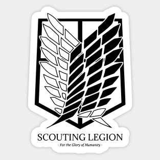 attack on titan wing of freedom scouting legion Sticker